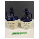 (2) Ballantines Scotch Whiskey Decanters