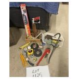 Misc. Lot - Tape Measures, 14' Pipe Wrench & More