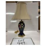 Moorcroft Pottery Lamp - 'Orchid' Pattern