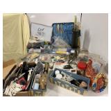 Sewing Notion Lot - Knitting Needles, Scissors