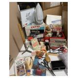 Sewing Notion Lot-Unused Iron, Scissors & More