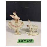 (2) German Dresden Figurines
