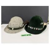 (2) Alpine Felt Oktoberfest Hats