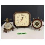 (2) Barometer, (1) Wall Clock