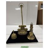 (2) Brass Bells & Door Stop