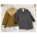 Mens Suede & Wool Coat Size 44