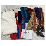 Assorted Scarf Lot & Tableclothes