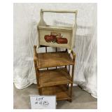 Rattan Stand & Magazine Rack