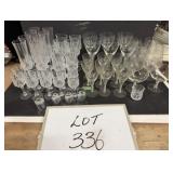 Large Assorted Crystal Stemware Lot
