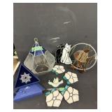 Stained Glass Lot & Swavorski Ornament
