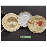 (2) Royal Doulton Plates & Milk Glass Egg Platter