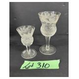 (2) Signed  Edinburgh Thistle Sherry Glasses