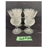 (4) Signed Edinburgh Thistle Wine Glasses