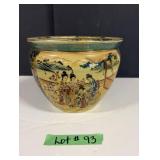 Chinese Porcelain'Satsuma' Style Fishbowl Planter