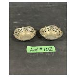 (2) Sterling Nut Dishes