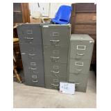 (3) Steel Filing Cabinets