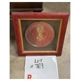 Shadow Box Frame with Asian Plate