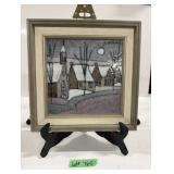 Signed Painted Framed Plaque- Sucsan