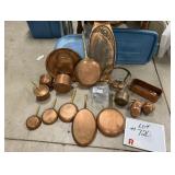 Copper Pots & Pans Lot