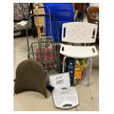 Grocery Cart, Scale, Shower Chair, Bags