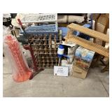 Wine Racks, Bottles, Corker & More- Lot