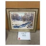 Signed Oil On Board - 'Winter Landscape'