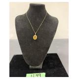 Birks 15' Gold Plate Chain & K&L Pendant