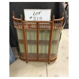 Mahogany Stick & Ball Curved Glass Cabinet