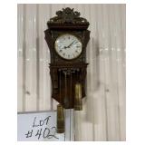 Bell Strike Wall Clock With Ornate Brass Trim
