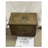 Hammered Brass Metal Box