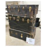 (3) Steamer Trunks