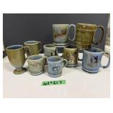9 Wade Irish Porcelain Mugs
