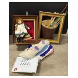 Misc. Lot - Victorian Frame, Doll & More