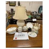 Misc. Lot - Lamp (4) Limoges T Cups & More