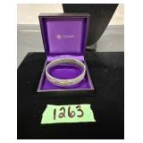 St. Justin Celtic Silver Bangle In Case