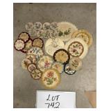 Assorted Hooked Rug Coasters