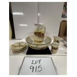 (5pc) Royal Doulton 'Coaching Days' Wash Basin