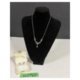 925 Necklace & Screw Back Earings