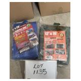 (2) Unused Tarps - (12ft x 16ft) & (16ft x 20ft)