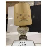 Cast Metal Base Oil Lamp- Electrified