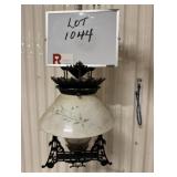 Oil Hanging Lamp - Cast Iron Frame