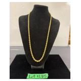 26' Tapered Hollow Rope Chain 18KT Yellow Gold