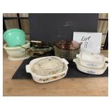 (7)Pyrex PiePlates (2)Corningware Bakeware & More