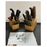 Butcher Block Knife Set