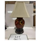Moorcroft Pottery Flambe Lamp - 'Pansy' Pattern