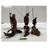 (6) Chinese Carved Wood Statues
