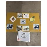 (8) Tiles - Glued On Board