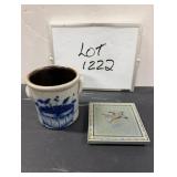 Irish Wade Tile & Mini Crock