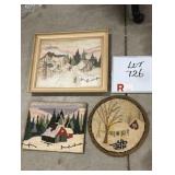 (1) Framed Rug Hook, & (2) Others