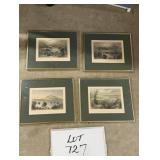 (4)Framed Bartlett Prints